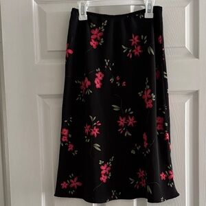 Jonathan Martin Black Skirt with Pink Floral Design